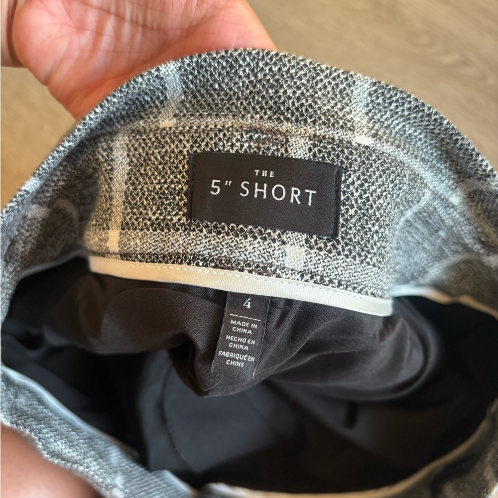 White House Black Market Checkered Belted Shorts